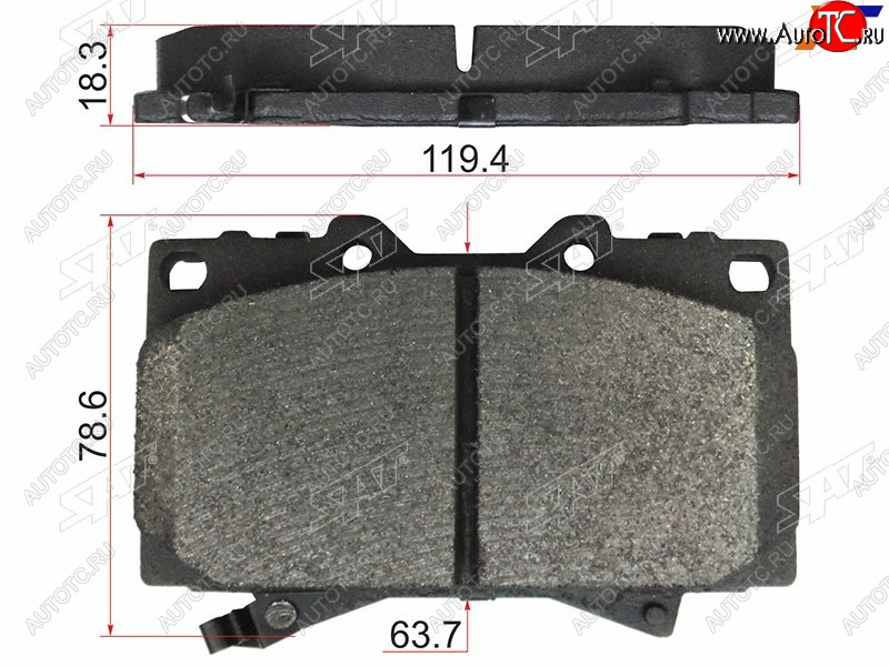 1 599 р. Колодки тормозные перед FL-FR SAT  Toyota Land Cruiser 100 дорестайлинг (1998-2002) (с керамическим наполнением)  с доставкой в г. Кемерово