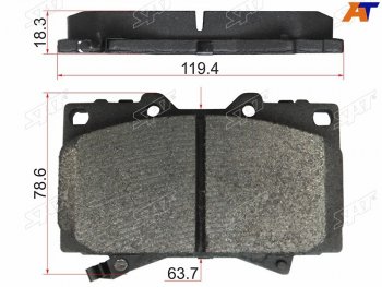 1 599 р. Колодки тормозные перед FL-FR SAT  Toyota Land Cruiser 100 дорестайлинг (1998-2002) (с керамическим наполнением)  с доставкой в г. Кемерово. Увеличить фотографию 3