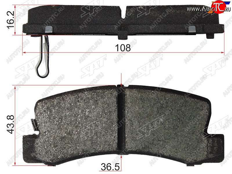 729 р. Колодки тормозные задние RH-LH SAT Toyota Corolla Levin EA100 купе (1992-1997)  с доставкой в г. Кемерово