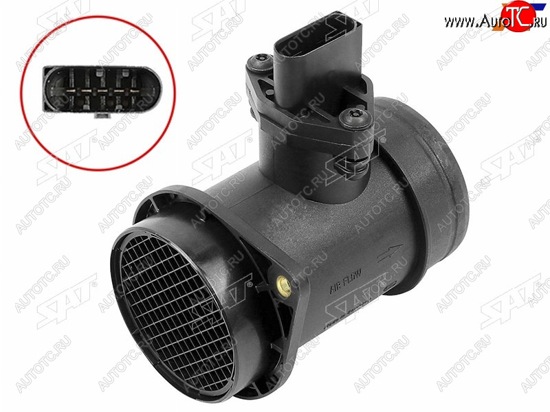 2 799 р. Датчик расхода воздуха 1.8T AWTAWM AUDI A6 02-05Superb 02-08Passat 01-05 SAT ST-06A 906 461 NX  с доставкой в г. Кемерово