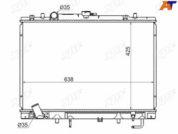 Радиатор охлаждающей жидкости SAT Mitsubishi Montero Sport PA дорестайлинг (1996-2000)