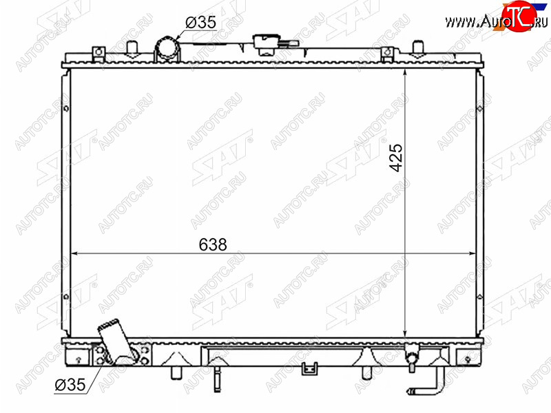 6 699 р. Радиатор охлаждающей жидкости SAT Mitsubishi Montero Sport PA дорестайлинг (1996-2000)  с доставкой в г. Кемерово