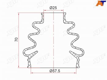 389 р. Пыльник шрус наружный зад  BMW X5 E53 00-06 M54M57M62 5-SERIES E39 96-03 M62M51M57 7-SERIES 94 SAT ST-105-0009  с доставкой в г. Кемерово. Увеличить фотографию 1
