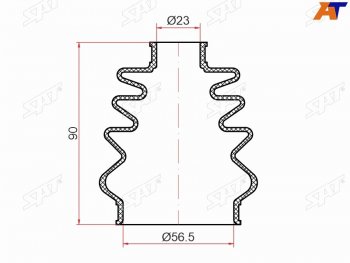 329 р. Пыльник шрус наружный CHEVROLET AVEO T200250 05-15LACETTI J200 04-13LANOS T100 05-09 SAT ST-105-0012  с доставкой в г. Кемерово. Увеличить фотографию 1