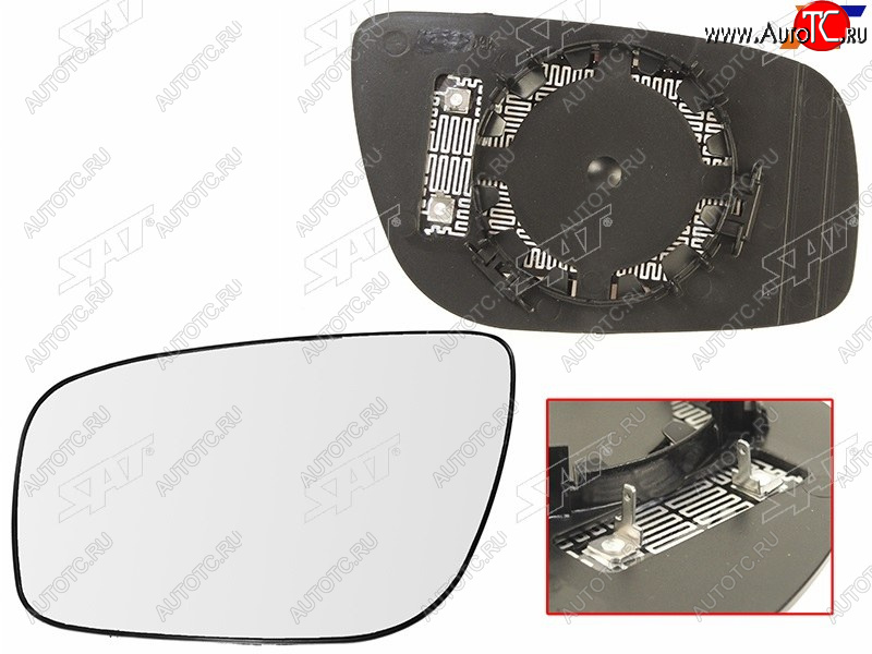 739 р. Полотно зеркала Mercedes-Benz E-Class 06-09 (Слева Обогрев асферическое) SAT ST-121-0051  с доставкой в г. Кемерово