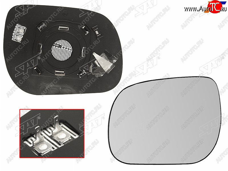 919 р. Полотно зеркала Toyota RAV4 (XA30) 05-13 (Слева Обогрев сферическое) SAT ST-121-0083  с доставкой в г. Кемерово