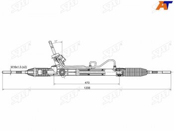 16 299 р. Рейка рулевая гидравлическая LHD SAT Chevrolet Cruze J305 хэтчбек рестайлинг (2012-2015)  с доставкой в г. Кемерово. Увеличить фотографию 1