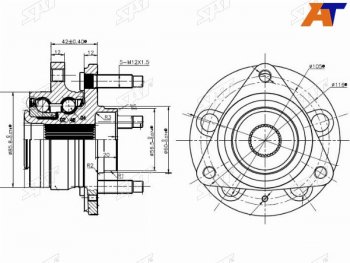 Ступичный узел перед CHEVROLET CRUZEOPEL ASTRA-J (R15) SAT ST-13502828