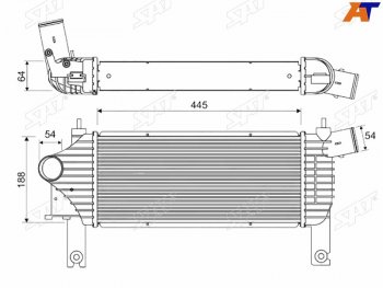 Интеркулер NISSAN NAVARA 04-PATHFINDER 05- SAT ST-14461-EB360