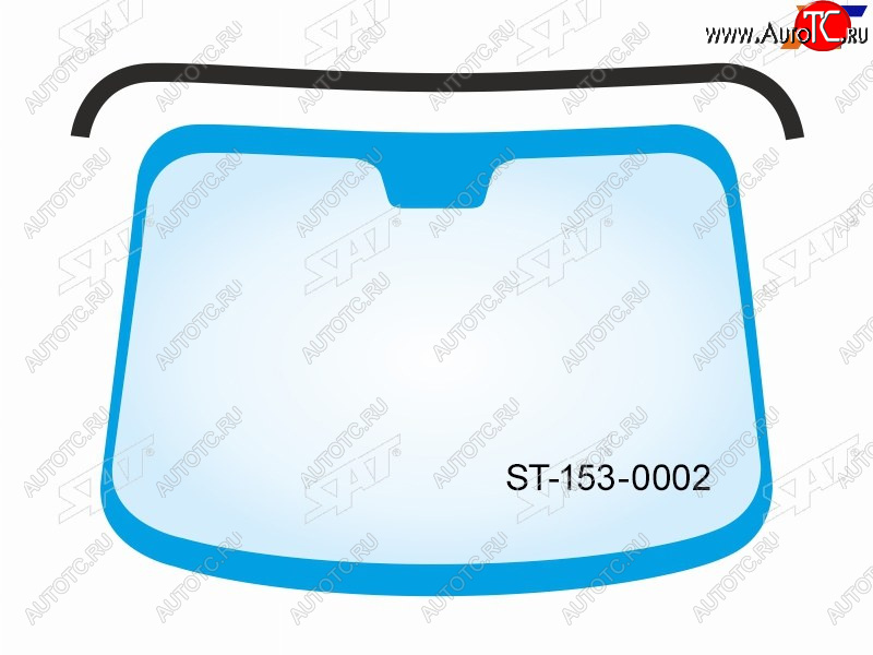 659 р. Молдинг лобового стекла (Сверху) Toyota Land Cruiser Prado (J120) 02-09  Lexus GX 02-09 SAT ST-153-0002  с доставкой в г. Кемерово