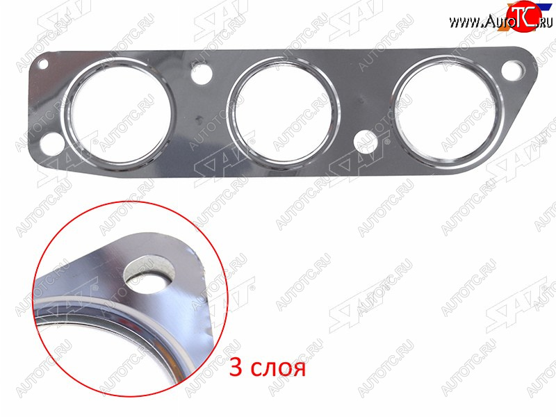 349 р. Прокладка выпускного коллектора MITSUBISHI OUTLANDERPAJEROMONTERO SPORT 6B31 3.0 V6 09- (LH=RH) SAT ST-1555A246  с доставкой в г. Кемерово