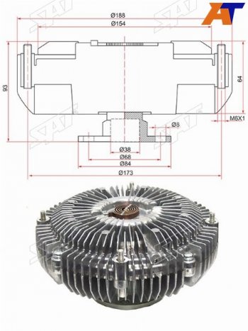 Вискомуфта TOYOTA LAND CRUISERTUNDRA09- SEQUOIA 07-LEXUS LX570 07- SAT ST-16210-38071