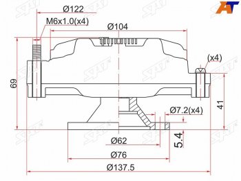 Вискомуфта TOYOTA TOWNACELITEACE 2-3С# 92- SAT ST-16210-64020