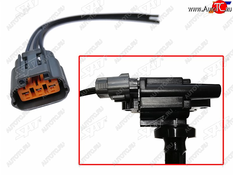 219 р. Разъем катушки зажигания NISSAN VQ23DEVQ25DEVQ35DEVQ40DEVG33E 02-J31Z50R50R51ME50E51U30M SAT ST-163-0008  с доставкой в г. Кемерово