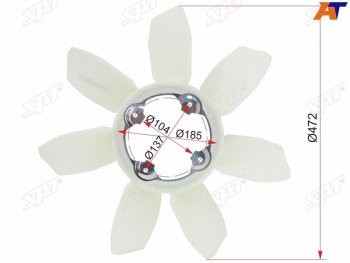 3 499 р. Крыльчатка вентилятора TOYOTA LAND CRUISER PRADO 120 SURFFJ CRUISER 5VZ1GR3RZ2TR 02-PRADO 150 SAT ST-16361-31060  с доставкой в г. Кемерово. Увеличить фотографию 1