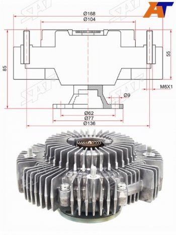 Вискомуфта TOYOTA LAND CRUISER PRADO 2TR SAT ST-170-0008