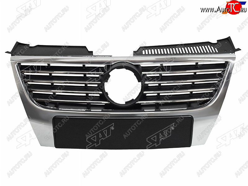 11 549 р. Решетка радиатора SAT Volkswagen Passat B6 седан (2005-2011) (хром)  с доставкой в г. Кемерово