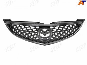 Решетка радиатора SAT Mazda 6 GH дорестайлинг лифтбэк (2007-2010) (молдинг хром)