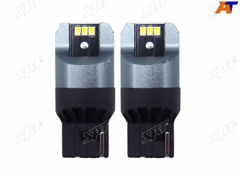 659 р. Лампа дополнительного освещения 12V W21W 3W330LM Canbus LED (Комплект 2 шт.) SAT ST-175-0062  с доставкой в г. Кемерово. Увеличить фотографию 1