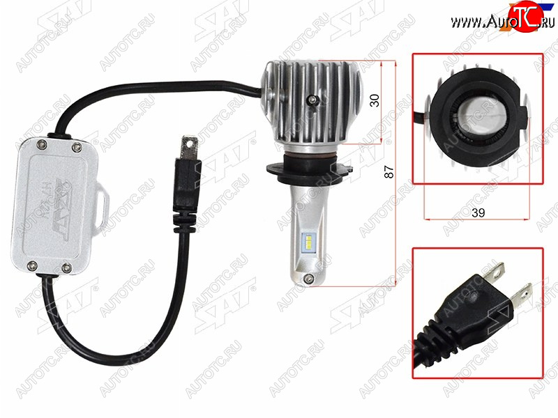 3 499 р. Комплект светодиодных ламп H7 20W1800LM Canbus LED SAT ST-175-0071  с доставкой в г. Кемерово