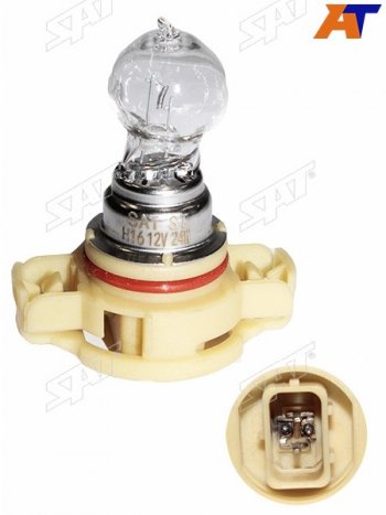 349 р. Лампа головного освещения галогенная H16 PSX24W 12V24W (Цоколь H16 Евро) SAT ST-175-0080  с доставкой в г. Кемерово. Увеличить фотографию 1