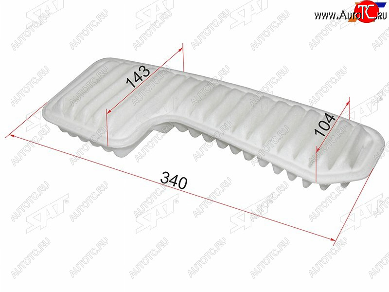 299 р. Фильтр воздушный SAT  Toyota Mark 2 ( X100,  Qualis,  X110) - RAV4 ( XA10,  CA20,  XA30,  XA305,  XA40,  XA50)  с доставкой в г. Кемерово