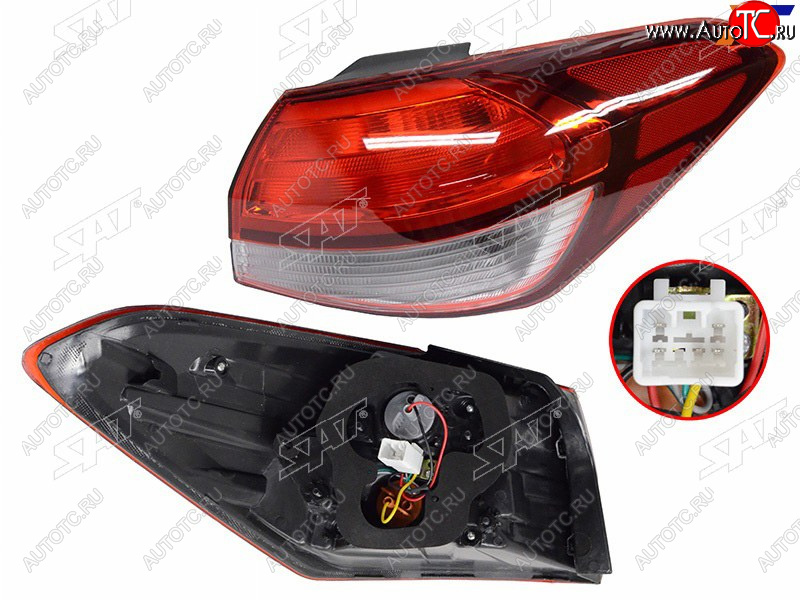 8 449 р. Фонарь задний правый (внешний, LED) SAT  KIA Cerato  3 YD (2016-2019) рестайлинг седан  с доставкой в г. Кемерово