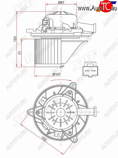 3 899 р. Мотор отопителя салона Chevrolet Cruze 09-15  Daewoo Lacetti 08-11  Opel Insignia 08-17  Chevrole SAT ST-1845712  с доставкой в г. Кемерово