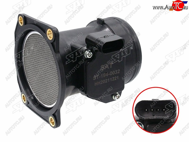2 499 р. Расходомер воздуха VW PASSAT 98-05 SKODA OCTAVIA 97-11 AUDI A4 98-07 SAT ST-194-0032  с доставкой в г. Кемерово