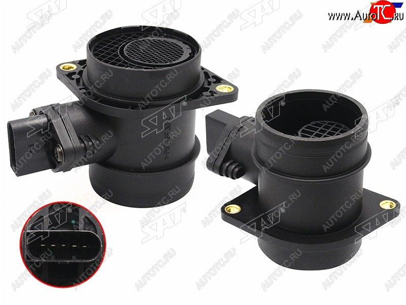 2 199 р. Датчик массового расхода воздуха VW PASSAT 06-11 GOLF 04-09 JETTA 02-11 SAT ST-194-0051  с доставкой в г. Кемерово