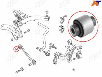 389 р. Сайлентблок Audi A3 03-19  Q3 11-19  Chery Tiggo 4 17-19  Skoda Karoq 17-  Kodiaq 16-22  Octavi SAT ST-1K0501529J-B1  с доставкой в г. Кемерово. Увеличить фотографию 1