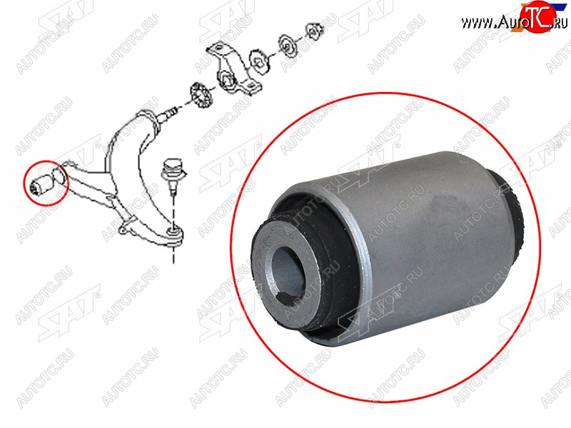 399 р. Сайлентблок Mazda 6 07-12  Subaru Forester 97-08  Impreza 92-07  Legacy 89-03  Outback 94-03 SAT ST-20204-SA000  с доставкой в г. Кемерово