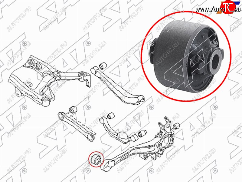 439 р. Сайлентблок Subaru Legacy 98-09  Outback 98-09  Legacy B4 98-03 SAT ST-20254-AE050  с доставкой в г. Кемерово