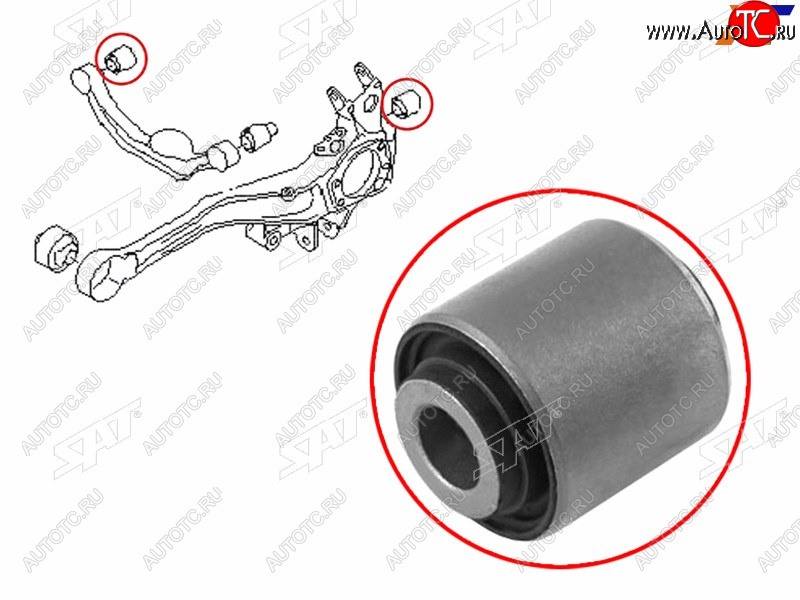 293 р. Сайлентблок Subaru Forester 07-19  Impreza 07-16  Legacy 98-15  Outback 98-15 (Зад) SAT ST-20254-AE020  с доставкой в г. Кемерово