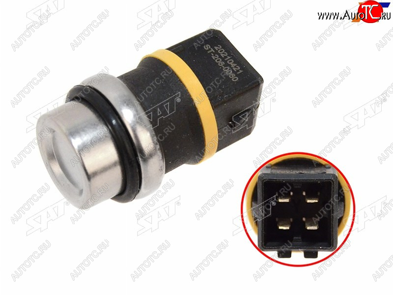 280 р. Датчик температуры ОЖ VW POLO 85-94GOLF 2,3AUDI 80 87-94 SAT ST-206-0060  с доставкой в г. Кемерово
