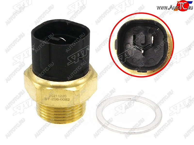 439 р. Датчик температуры ОЖ VW POLO 91-02 GOLF 92-01 SKODA OCTAVIA 97-00 AUDI A3 97-00 SAT ST-206-0082  с доставкой в г. Кемерово