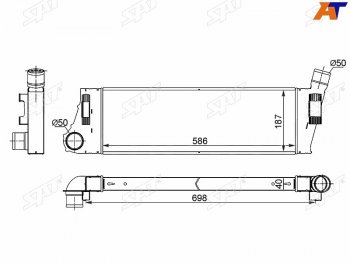 Интеркулер RENAULT MEGANSCENIC 03-09 1,5D1,9D SAT ST-211-0008