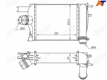 Интеркулер RENAULT DUSTER 1,5DARKANA 1,3 19- SAT ST-211-0015