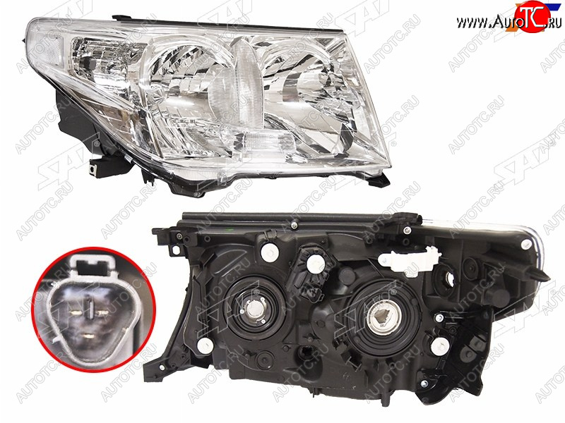10 349 р. Фара Toyota Land Cruiser (J200) 07-12 (Справа Галоген С электрокорректором) SAT ST-212-11M1R-LD-E  с доставкой в г. Кемерово