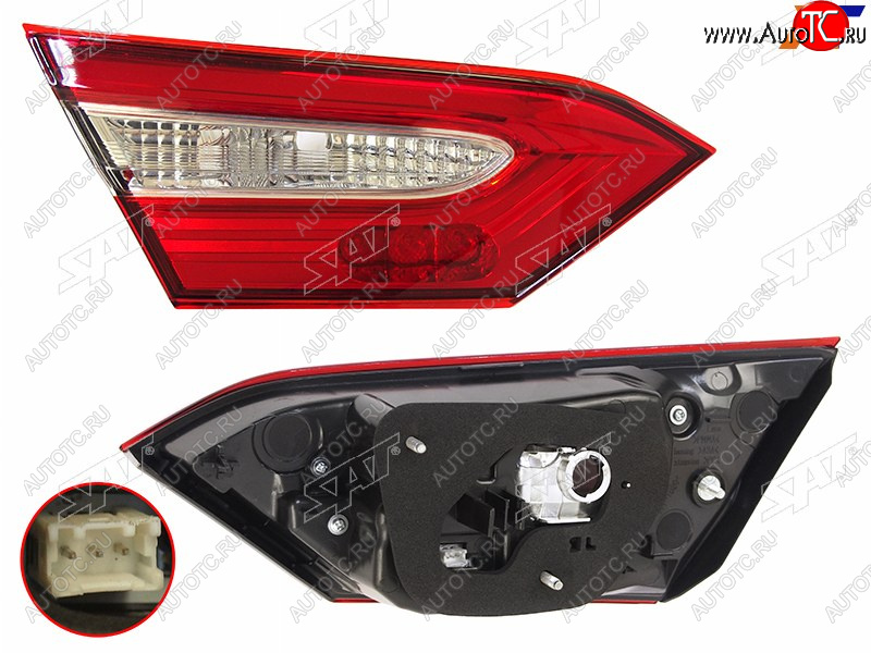 4 999 р. Левый фонарь (внутренний) SAT Toyota Camry XV70 дорестайлинг (2017-2021) с доставкой в г. Кемерово Увеличить фотографию 1 4 999 р. Левый фонарь (внутренний) SAT Toyota Camry XV70 дорестайлинг (2017-2021) с доставкой в г. Кемерово