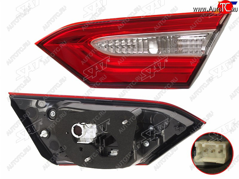 4 999 р. Правый фонарь (внутренний) SAT Toyota Camry XV70 дорестайлинг (2017-2021) с доставкой в г. Кемерово Увеличить фотографию 1 4 999 р. Правый фонарь (внутренний) SAT Toyota Camry XV70 дорестайлинг (2017-2021) с доставкой в г. Кемерово