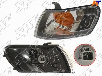Габарит TOYOTA COROLLA 97-02 LH черный хрусталь SAT ST-212-15D8BL, st21215d8bl SAT ST-212-15D8BL