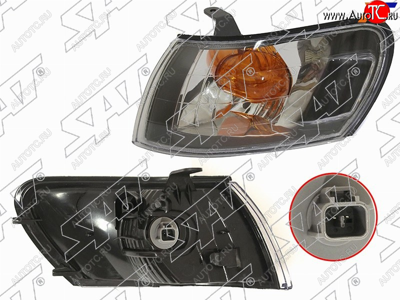 959 р. Габарит TOYOTA COROLLA 97-02 LH черный хрусталь SAT ST-212-15D8BL, st21215d8bl SAT ST-212-15D8BL  с доставкой в г. Кемерово