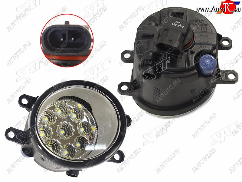 1 599 р. Правая противотуманная фара SAT Toyota Avensis T270 седан дорестайлинг (2008-2011)  с доставкой в г. Кемерово