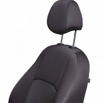 7 849 р.  Комплект чехлов для сидений (РЗСиС 40/60, 2П жаккард) ДУБЛИН Lord Autofashion  Chery Amulet (Corda)  A15 (2003-2010) лифтбэк (черный, вставка черная, строчка белая)  с доставкой в г. Кемерово. Увеличить фотографию 5