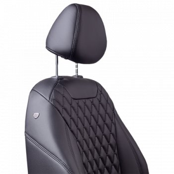 18 399 р. Чехлы сидений (РЗС 60/40, подлок., 3Г, Орегон) БАЙРОН Lord Autofashion  Chery Tiggo 7 PRO (2019-2025) (черный, вставка черная, строчка черная)  с доставкой в г. Кемерово. Увеличить фотографию 8