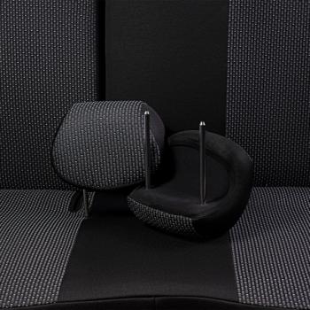 5 399 р. Комплект чехлов для сидений (ЦЗС Жаккард) Дублин Lord Autofashion  Лада нива 4х4  2131 (2019-2025) 5 дв. 1-ый рестайлинг, Урбан 5 дв. рестайлинг, (Legend) 5 дв. 2-ой рестайлинг (черный, вставка Сеул серая)  с доставкой в г. Кемерово. Увеличить фотографию 3