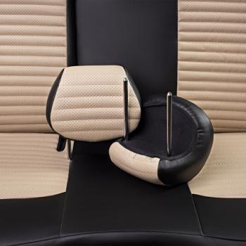 9 699 р. Комплект чехлов для сидений (к.Drive Active РЗСиС 60/40 3Г Илана+Орегон) ТУРИН-3 ст ЛАЙН Lord Autofashion  Лада Гранта FL ( 2191,  2190,  2194,  2192) (2018-2025) лифтбек, седан, универсал, хэтчбек (черный, вставка бежевая, строчка бежевая)  с доставкой в г. Кемерово. Увеличить фотографию 6