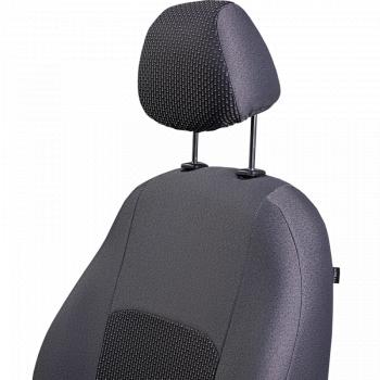5 399 р. Комплект чехлов для сидений (РЗСиС 60/40 2Г Жаккард) ДУБЛИН Lord Autofashion  Лада Гранта Кросс  2194 (2018-2025) (серый, вставка Сеул серая)  с доставкой в г. Кемерово. Увеличить фотографию 3