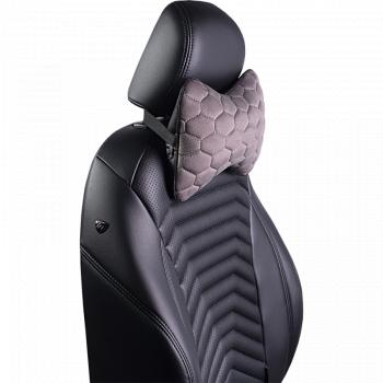 629 р. Подушка-косточка (Илана+Афины) КОСТОЧКА ст СОТА Lord Autofashion   (черный, графит, строчка серая)  с доставкой в г. Кемерово. Увеличить фотографию 6